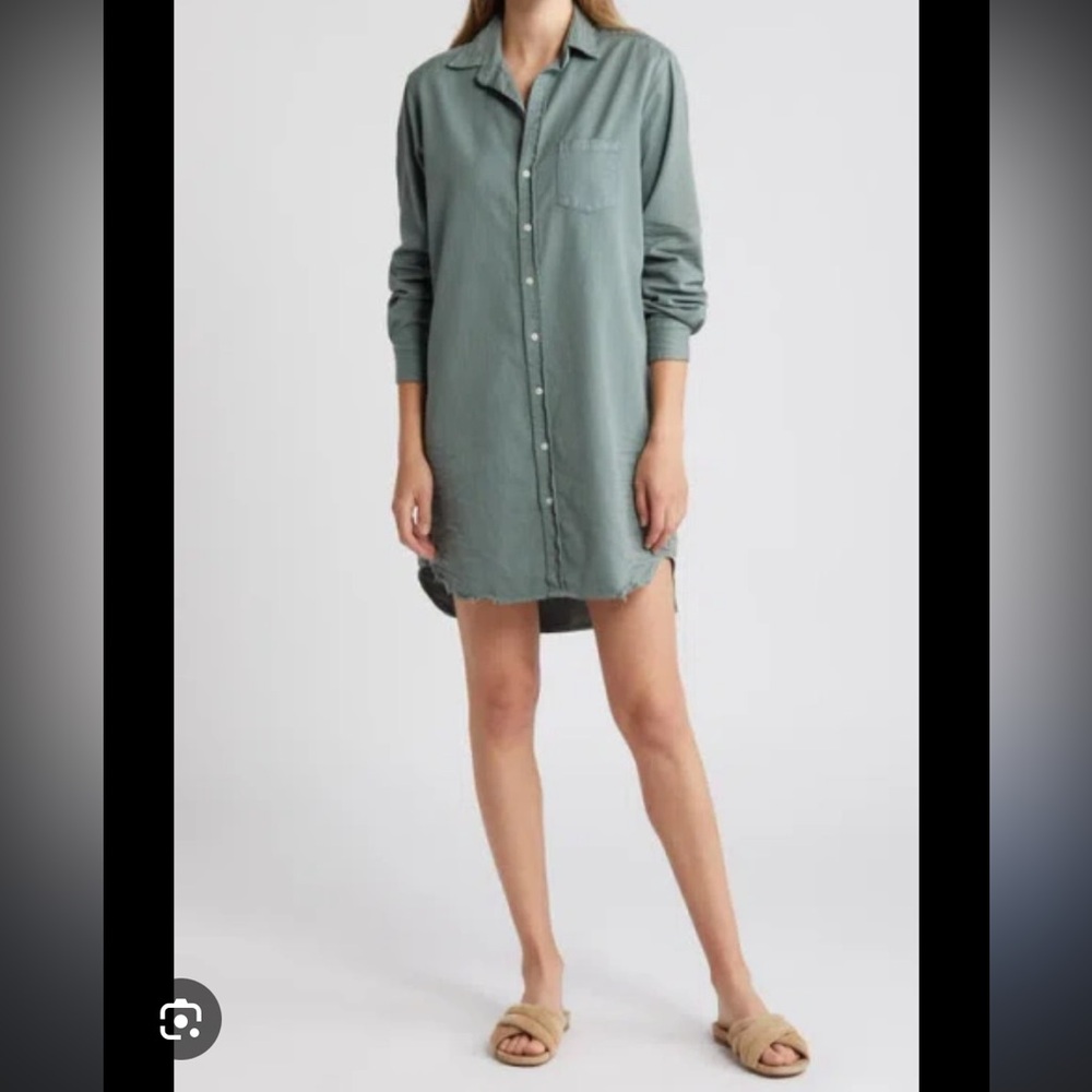 Frank & Eileen Mary Shirt dress in Thyme green XS - Picture 5 of 7